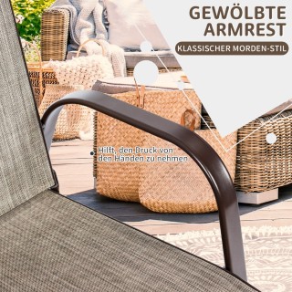 Costway  Σετ Κήπου με Άνετες Καρέκλες και Ανθεκτικό Μεταλλικό Σκελε...