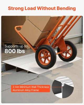 VEVOR Ράμπα Κατωφλίου Αλουμινίου, Ύψος 87mm, Φόρτωση 363kg, Κατάλλη...