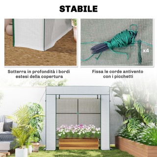 Outsunny Θερμοκήπιο για Φυτά με 2 Πλευρικά Παράθυρα με Δίχτυ και Αν...