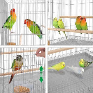 BAKAJI Γκρι Κλουβί Πουλιών για Πτηνά Παπαγάλους 2 Ταΐστρες 77.5x46... BAKAJI Γκρι Κλουβί Πουλιών για Πτηνά Παπαγάλους 2 Ταΐστρες 77.5x46...