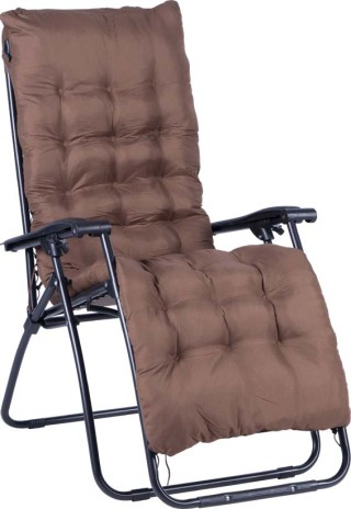 BAKAJI  Καρέκλα Πολυθρόνα Κήπου Με Μαξιλάρι Βαρύτητας Μηδέν Πτυσσόμ...