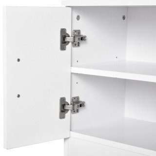 Έπιπλα εισόδου Homcom με σχάρα παπουτσιών και κρεμάστρα σε λευκό ξύ...