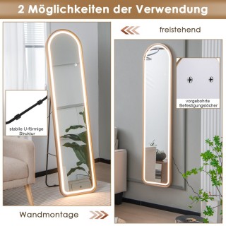 Costway LED Φωτιζόμενος Καθρέφτης Ολόσωμος με Ρυθμιζόμενο Φωτισμό ... Costway LED Φωτιζόμενος Καθρέφτης Ολόσωμος με Ρυθμιζόμενο Φωτισμό ...