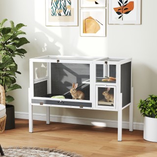 PawHut Υπερυψωμένο Κλουβί για Κουνέλια και Χάμστερ Εσωτερικού Χώρου...