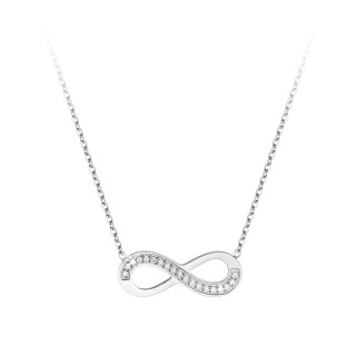 So Charm Κολιέ Infinity Διακοσμημένο με Κρύσταλλα Swarovski, Ασημί ... So Charm Κολιέ Infinity Διακοσμημένο με Κρύσταλλα Swarovski, Ασημί ...