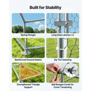 VEVOR Μεταλλικό Κοτέτσι 3x3x2μ με Αδιάβροχο Κάλυμμα και Ισχυρό Σκελ... VEVOR Μεταλλικό Κοτέτσι 3x3x2μ με Αδιάβροχο Κάλυμμα και Ισχυρό Σκελ...