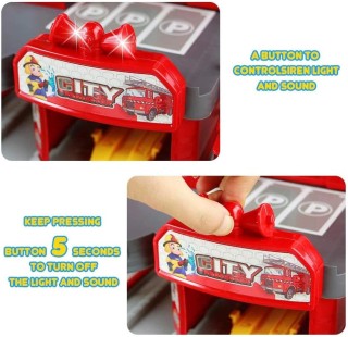 BAKAJI Γκαράζ Σταθμός Πυροσβεστικής Φώτα Ήχοι + Οχήματα Ελικόπτερο... BAKAJI Γκαράζ Σταθμός Πυροσβεστικής Φώτα Ήχοι + Οχήματα Ελικόπτερο...