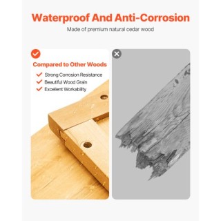 VEVOR Αδιάβροχη Ξύλινη Αποθήκη Κήπου 80x162 cm PDHWCWJPD5010R10XV0