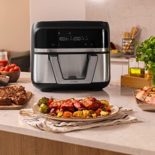Διπλή Φριτέζα Αέρος - Airfryer 9L με Ψηφιακό Πίνακα και Διαχωριστικ...