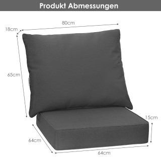 Costway Υψηλής Ποιότητας Αδιάβροχα Μαξιλάρια Καθισμάτων Εξωτερικού ...