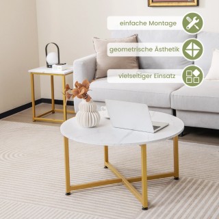 Costway Σετ Τραπεζιών Καθιστικού 3 Τεμαχίων με Γεωμετρική Αισθητικ... Costway Σετ Τραπεζιών Καθιστικού 3 Τεμαχίων με Γεωμετρική Αισθητικ...