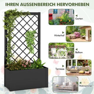 Costway  Μεταλλικός Καλλιεργητής 112 εκ. με Κάθετο Πλέγμα για Λαχαν...