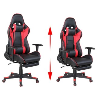 BAKAJI  Καρέκλα Πολυθρόνα Gaming Γραφείου Σπιτιού Ανακλινόμενη με Υ...