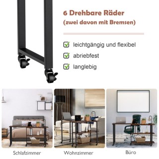 Costway Πολυλειτουργικό Πλαϊνό Τραπέζι με Περιστροφή 360° και Ράφι... Costway Πολυλειτουργικό Πλαϊνό Τραπέζι με Περιστροφή 360° και Ράφι...