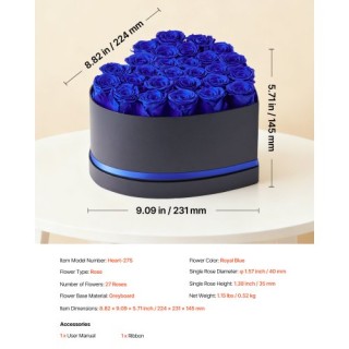 VEVOR Forever Flowers: 27 Διατηρημένα Τριαντάφυλλα σε Καρδιά, Αιώνι... VEVOR Forever Flowers: 27 Διατηρημένα Τριαντάφυλλα σε Καρδιά, Αιώνι...
