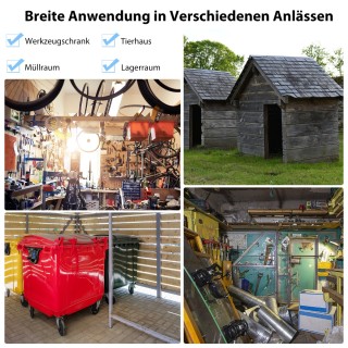 Costway Αποθήκη από Γαλβανισμένο Ατσάλι με Διπλές Πόρτες & Ράμπα 26... Costway Αποθήκη από Γαλβανισμένο Ατσάλι με Διπλές Πόρτες & Ράμπα 26...