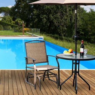 Costway  Άνετη Κουνιστή Καρέκλα Εξωτερικού Χώρου με Σταθερό Σκελετό...