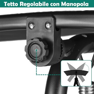 BAKAJI Κούνια Κήπου 3 Θέσεων με Ρυθμιζόμενη Οροφή 172x110x155cm Μαύ... BAKAJI Κούνια Κήπου 3 Θέσεων με Ρυθμιζόμενη Οροφή 172x110x155cm Μαύ...