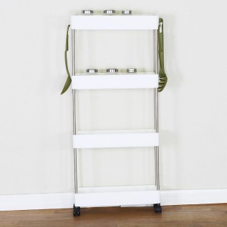 BAKAJI Πολυλειτουργικό Καρότσι Αποθήκευσης με 4 Ράφια 40 x 13 x 85 ...