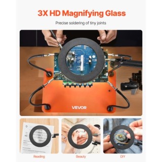 VEVOR Σταθμός Συγκόλλησης με Μεγεθυντικό Φακό LED και 4 Βραχίονες F...