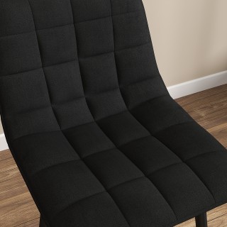 HOMCOM  Σετ 2 Σκαμπό Κουζίνας Σκανδιναβικού Στυλ από Ύφασμα με Αίσθ...