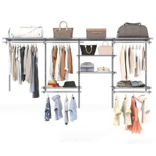 Costway Επεκτάσιμο Σύστημα Αποθήκευσης Γκρι 122 - 244 cm JZ10353GR Costway Επεκτάσιμο Σύστημα Αποθήκευσης Γκρι 122 - 244 cm JZ10353GR