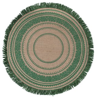 Villa DEste  Σετ 6 τμχ Στρογγυλό σουπλά από γιούτα Green 5918481