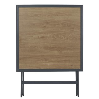 Home Deco Factory Μαύρο Μεταλλικό Πτυσσόμενο Τραπέζι με Επιφάνεια α... Home Deco Factory Μαύρο Μεταλλικό Πτυσσόμενο Τραπέζι με Επιφάνεια α...