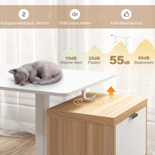 Costway  Ηλεκτρικό γραφείο με 3 μνήμες ύψους, ρυθμιζόμενο καθιστού-...