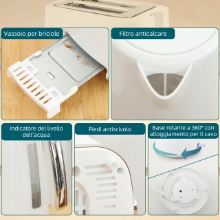 HOMCOM Βραστήρας Ηλεκτρικός 1.7L 2200W με Θερμοστάτη και Διπλή Φρυγ... HOMCOM Βραστήρας Ηλεκτρικός 1.7L 2200W με Θερμοστάτη και Διπλή Φρυγ...