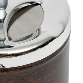 Τασάκι Milan Μεταλλικό 9,5 cm Καφέ Ξύλο 141235B Atmosphera