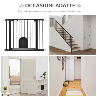 PawHut Ρυθμιζόμενο Κάγκελο για Σκύλους με Μικρή Πόρτα και Αυτόματο ... PawHut Ρυθμιζόμενο Κάγκελο για Σκύλους με Μικρή Πόρτα και Αυτόματο ...