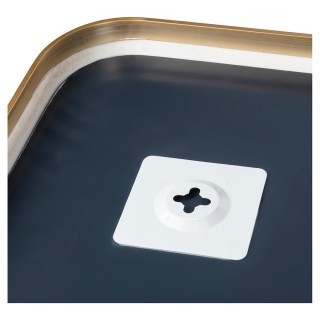 Galileo Καθρέπτης τοίχου 60,5x60,5 cm με χρυσό αλουμινένιο πλαίσιο ...