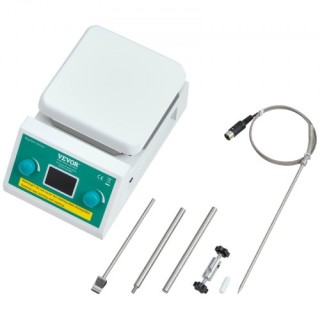 Μαγνητικός Αναδευτήρας VEVOR με Θερμαινόμενη Πλάκα 300°C, 0-2000 RP... Μαγνητικός Αναδευτήρας VEVOR με Θερμαινόμενη Πλάκα 300°C, 0-2000 RP...