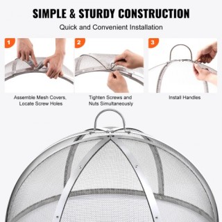 Καπάκι Σπινθήρων VEVOR για Τζάκι 30, Μεταλλικό Καπάκι για Εξωτερικο...