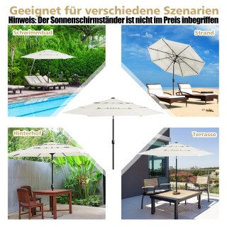 Costway Τριώροφος Διπλός Αεριζόμενος Εξωτερικός Ομπρέλα 306 x 252 c...