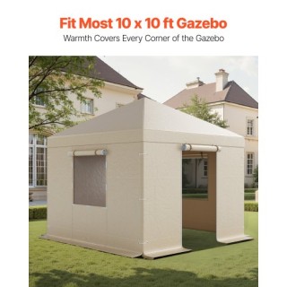 VEVOR Χειμερινό Κάλυμμα Κιόσκι 3.05 x 3.05 μ. με Πλευρικά Τοιχώματα...