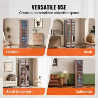 VEVOR Περιστρεφόμενος Πύργος Μέσων 4 Πλευρών για 1040 CD σε Απόχρωσ...