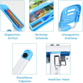 Costway Παιδικό Γραφείο με Ρυθμιζόμενο Ύψος και Κλίση - Διαθέσιμο ... Costway Παιδικό Γραφείο με Ρυθμιζόμενο Ύψος και Κλίση - Διαθέσιμο ...