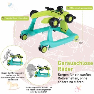 Costway Περπατούρα 4 σε 1 Αναδιπλούμενη με Ρυθμιζόμενο Ύψος έως 15 ...