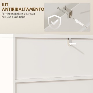 HOMCOM Μοντέρνο Έπιπλο Μπάνιου με 2 Ανοιχτά Ράφια και Ντουλάπι με Α...