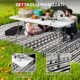 Outsunny Πτυσσόμενο Τραπέζι Κήπου με Λαβή, Ατσάλι και Πλαστικό, 180... Outsunny Πτυσσόμενο Τραπέζι Κήπου με Λαβή, Ατσάλι και Πλαστικό, 180...