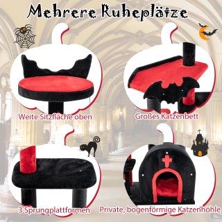 Costway  Οχυχοδρόμιο για Γάτες  Halloween με πολλαπλά επίπεδα Αναρρ...