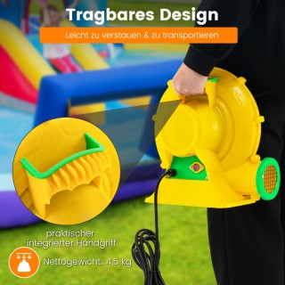 Costway 550W Φυσητήρας Φουσκωτού με Λαβή & Πασσάλους Αέρας Ανεμιστ... Costway 550W Φυσητήρας Φουσκωτού με Λαβή & Πασσάλους Αέρας Ανεμιστ...