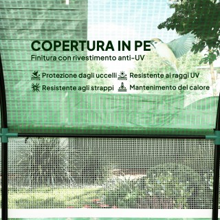 Outsunny Θερμοκήπιο Τούνελ για Κήπο 3x3x2 m από Ατσάλι και PE Αντι-...