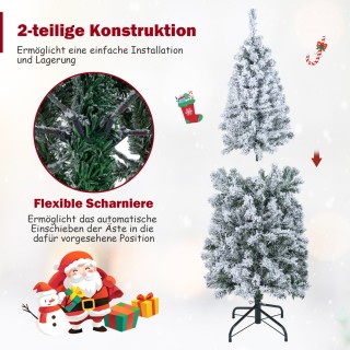 Costway 150 εκ Τεχνητό Χριστουγεννιάτικο Δέντρο με 180 Θερμά Λευκά ...