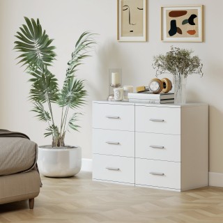 HOMCOM Μοντέρνο και Πολυχρηστικό Κομοδίνο με 3 Συρτάρια για Υπνοδωμ...