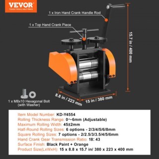 VEVOR Πολυλειτουργικός Μύλος Κοσμημάτων 45 mm SHYYPJ3H145MRZZ3YV0 VEVOR Πολυλειτουργικός Μύλος Κοσμημάτων 45 mm SHYYPJ3H145MRZZ3YV0