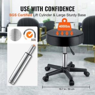 VEVOR Ρολλά Σκαμπό με Ρόδες, 400 Λίβρες Αντοχή, Ρυθμιζόμενο Ύψος, Μ...