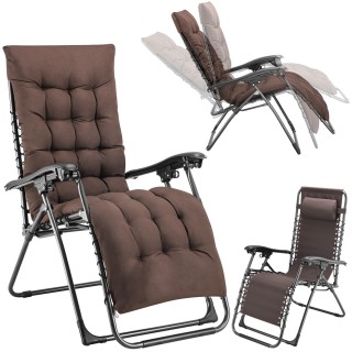 BAKAJI Πτυσσόμενη Καρέκλα Κήπου με Μαξιλάρι και Μεταλλικό Σκελετό Κ... BAKAJI Πτυσσόμενη Καρέκλα Κήπου με Μαξιλάρι και Μεταλλικό Σκελετό Κ...